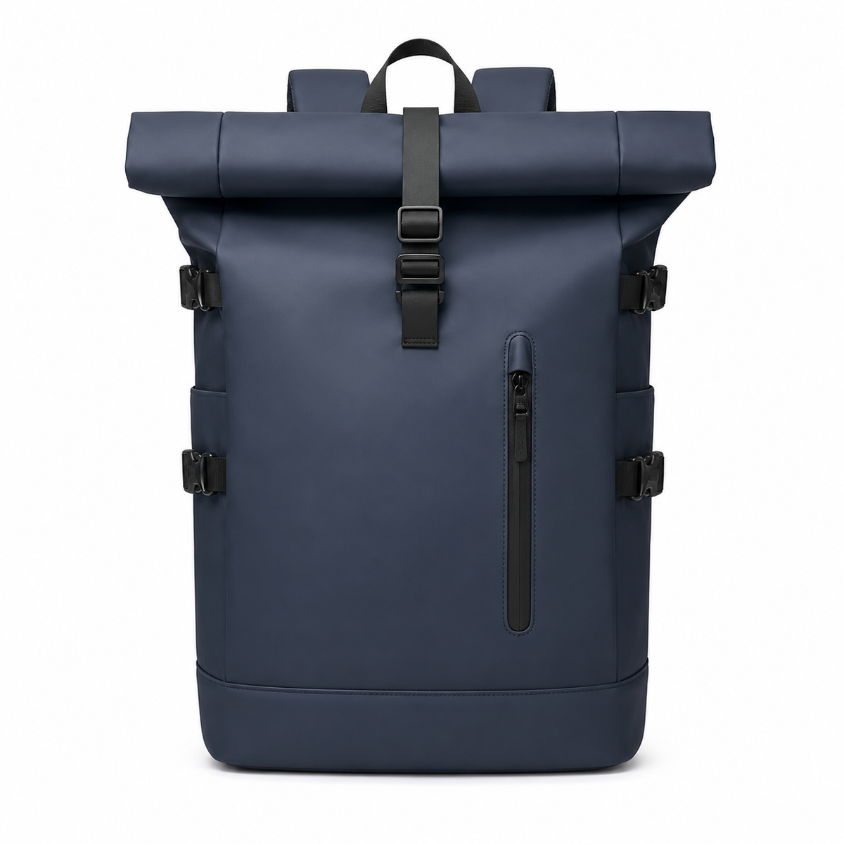 Sac à dos urbain roll-top homme et femme, port USB, bleu