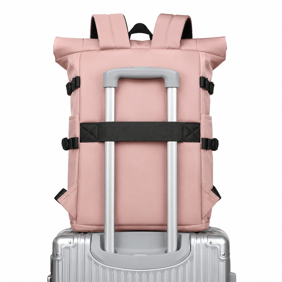 Sac à dos urbain roll-top homme et femme, port USB