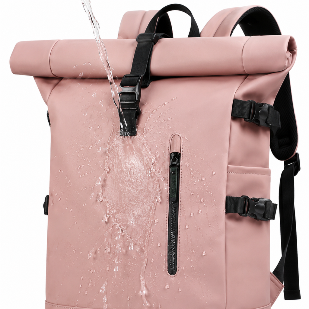 Sac à dos urbain roll-top homme et femme, port USB