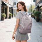 Sac à dos de sport femme en nylon, compartiment chaussures