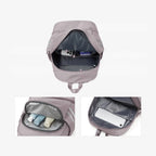 Sac à dos de sport femme en nylon, compartiment chaussures