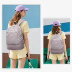 Sac à dos de sport femme en nylon, compartiment chaussures