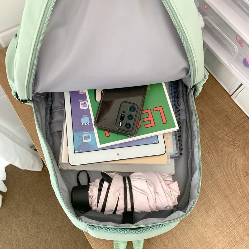 Sac à dos étudiant, poche ordinateur 13 pouces, tissu déperlant