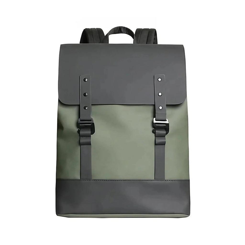 Sac à dos antivol unisexe en nylon imperméable, 14 pouces, vert