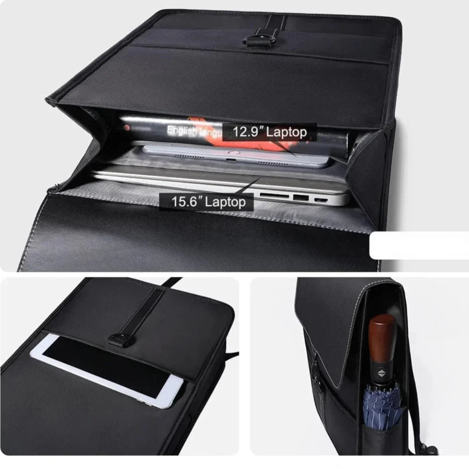 Sac à dos ordinateur mixte avec port USB, 15,6 pouces, noir ou bleu