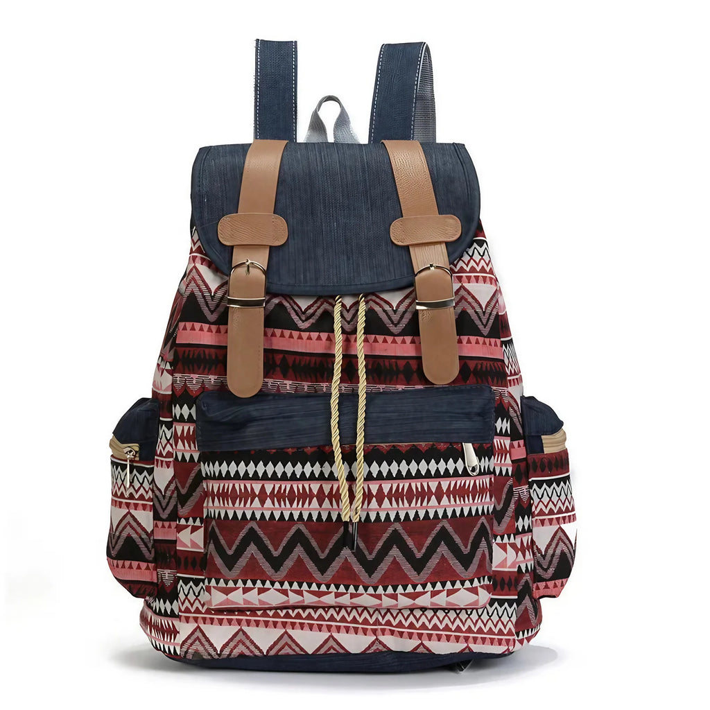 Sac à dos bohème femme en toile, motifs ethniques, quatre modèles