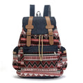 Sac à dos bohème femme en toile, motifs ethniques, quatre modèles