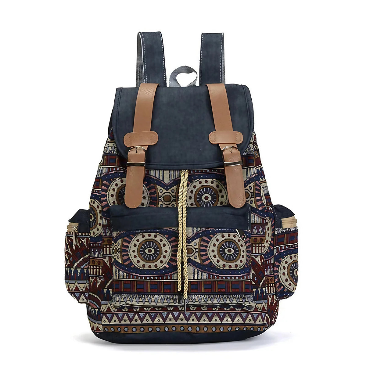 Sac à dos bohème femme en toile, motifs ethniques, quatre modèles