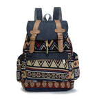 Sac à dos bohème femme en toile, motifs ethniques, quatre modèles