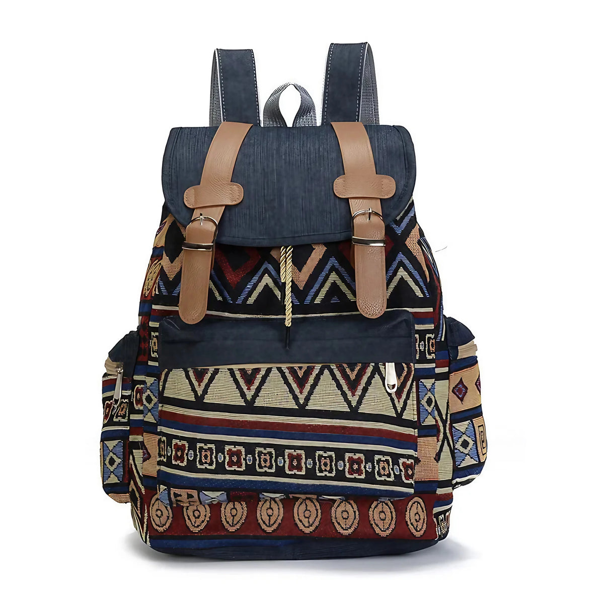 Sac à dos bohème femme en toile, motifs ethniques, quatre modèles