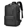 Sac à dos de voyage femme extensible, ouverture façon valise, noir