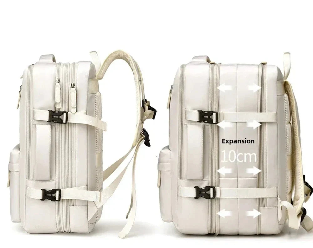 Sac à dos de voyage femme extensible, ouverture façon valise