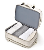 Sac à dos de voyage femme extensible, ouverture façon valise