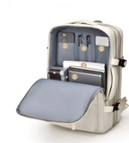 Sac à dos de voyage femme extensible, ouverture façon valise