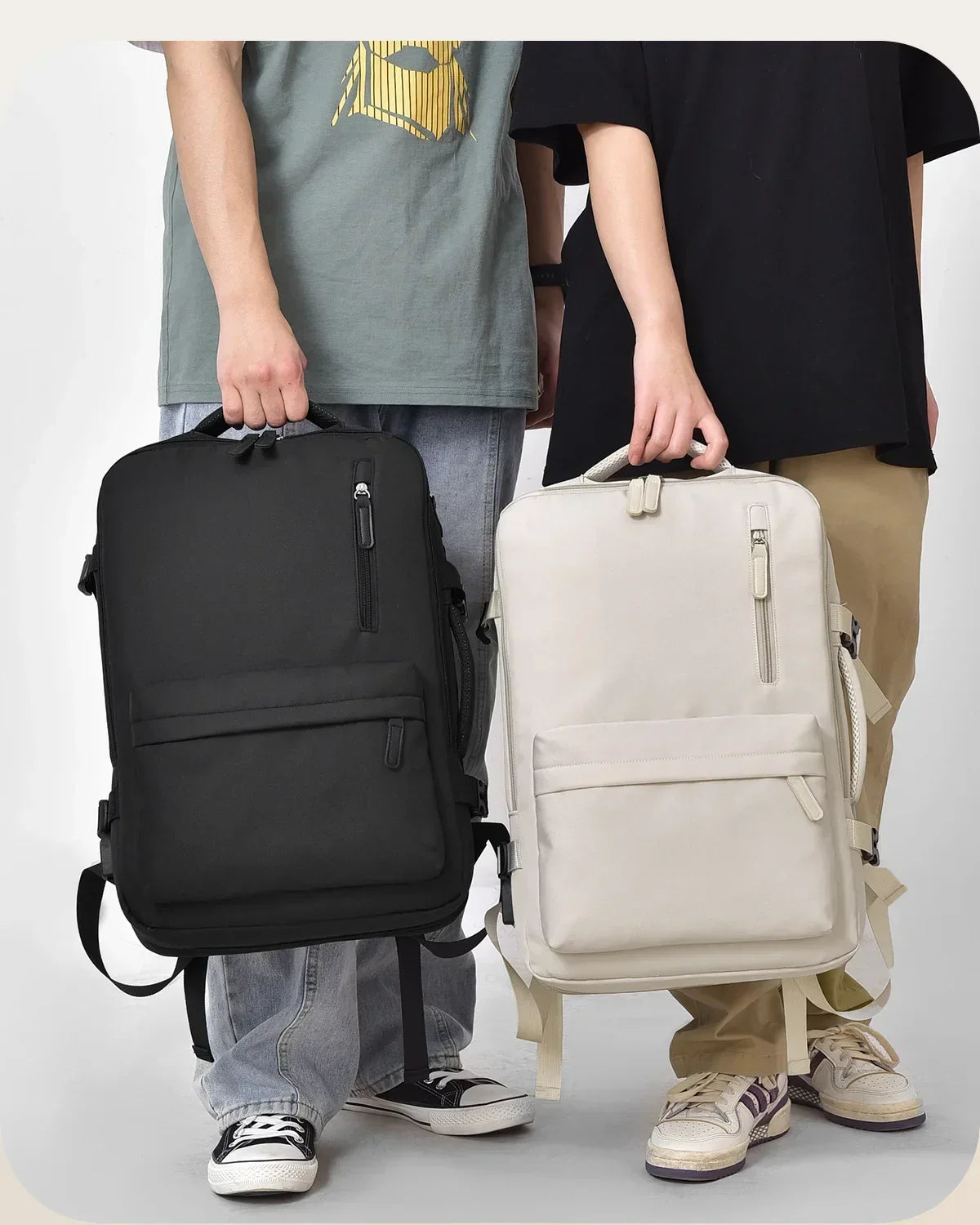 Sac à dos de voyage femme extensible, ouverture façon valise