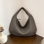 Sac porté épaule tressé souple, grand format 43 x 30 cm