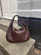 Sac porté épaule tressé souple, grand format 43 x 30 cm
