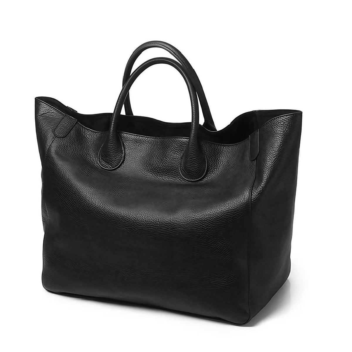 Sac fourre-tout femme en cuir, grande contenance, six coloris, noir