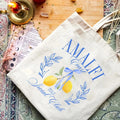Sac fourre-tout femme en toile pliable, motifs d'Italie