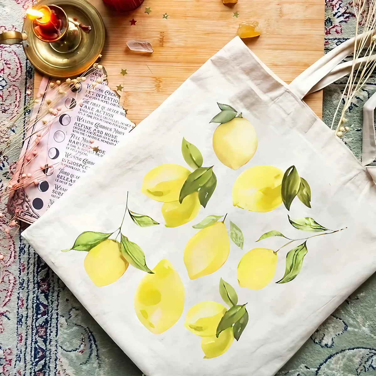 Sac fourre-tout femme en toile pliable, motifs d'Italie