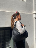 Sac fourre-tout femme végétalien, pour ordinateur 13 pouces, noir
