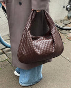 Sac fourre-tout femme végétalien, pour ordinateur 13 pouces, marron foncé