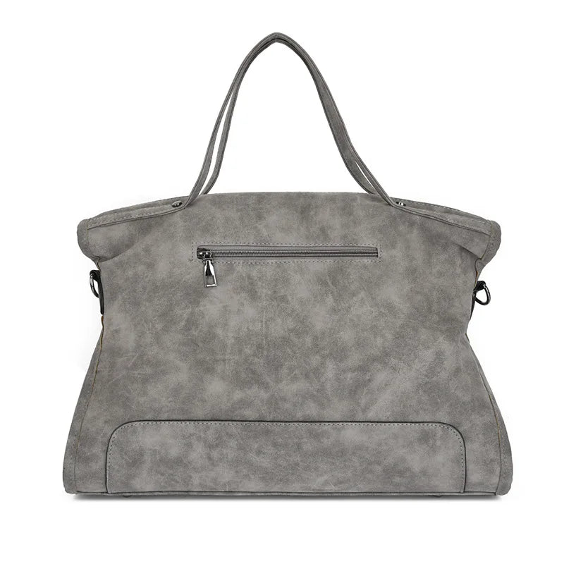 Sac fourre-tout femme pour les cours, effet suédine, 40 cm