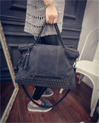 Sac fourre-tout femme pour les cours, effet suédine, 40 cm