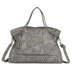Sac fourre-tout femme pour les cours, effet suédine, 40 cm