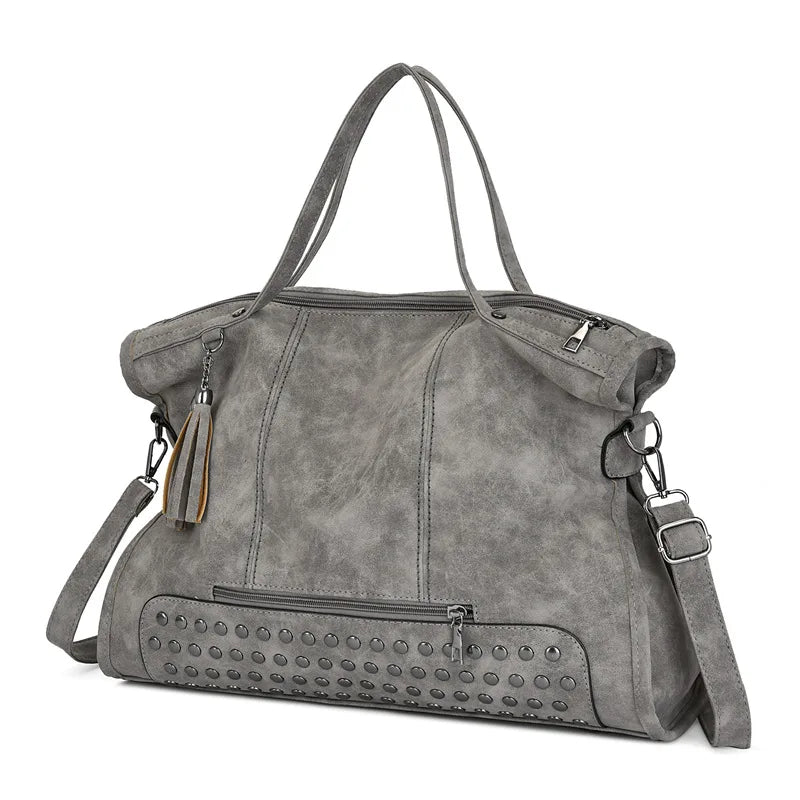 Sac fourre-tout femme pour les cours, effet suédine, 40 cm
