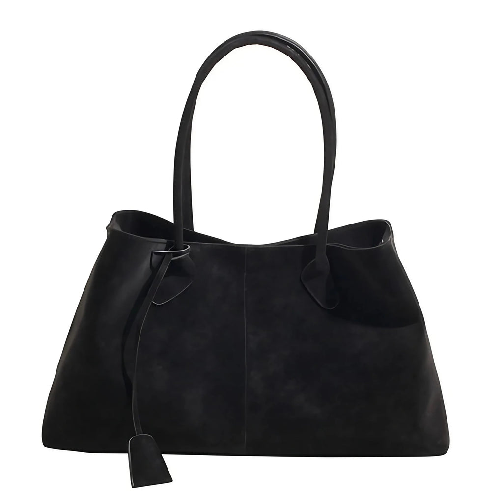Sac fourre-tout femme structuré à longues anses, quatre coloris, noir