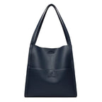 Sac fourre-tout femme en similicuir, 30 x 30 cm, 650 g, bleu