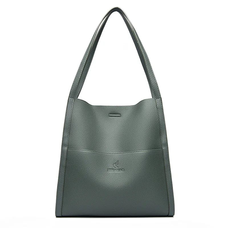Sac fourre-tout femme en similicuir, 30 x 30 cm, 650 g, vert