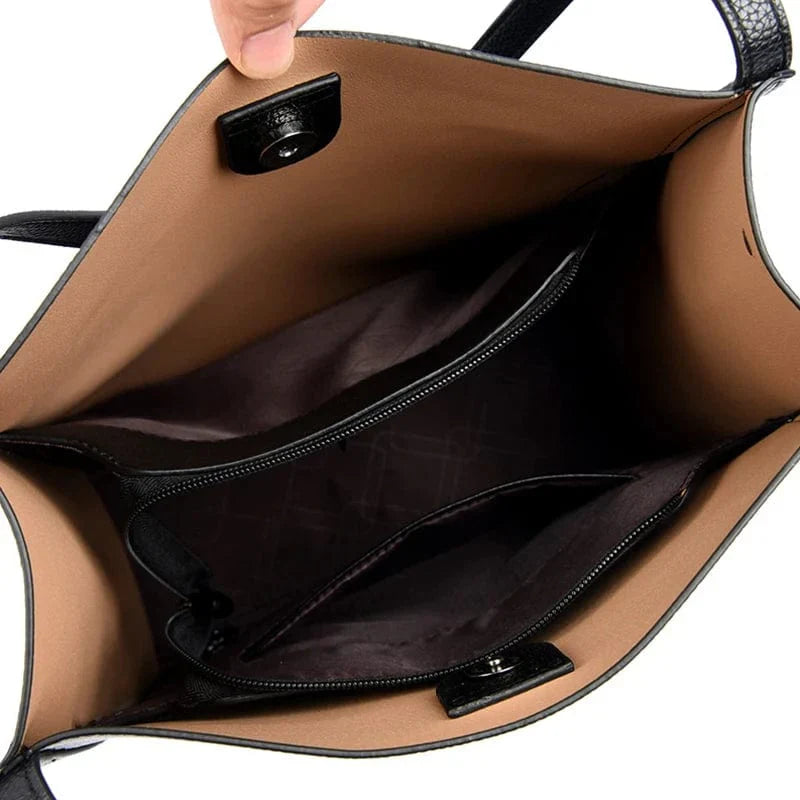 Sac fourre-tout femme en similicuir, 30 x 30 cm, 650 g