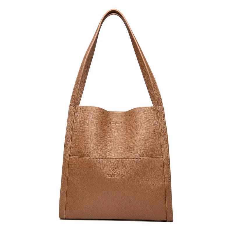 Sac fourre-tout femme en similicuir, 30 x 30 cm, 650 g, marron