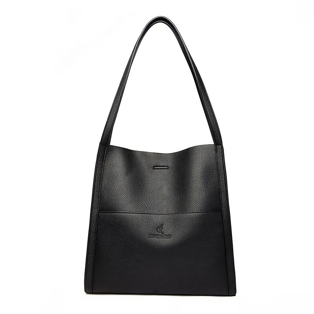 Sac fourre-tout femme en similicuir, 30 x 30 cm, 650 g, noir