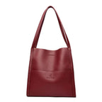 Sac fourre-tout femme en similicuir, 30 x 30 cm, 650 g, rouge