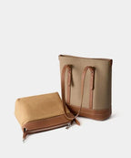 Sac fourre-tout femme en cuir, 28 x 25 cm, avec bandoulière
