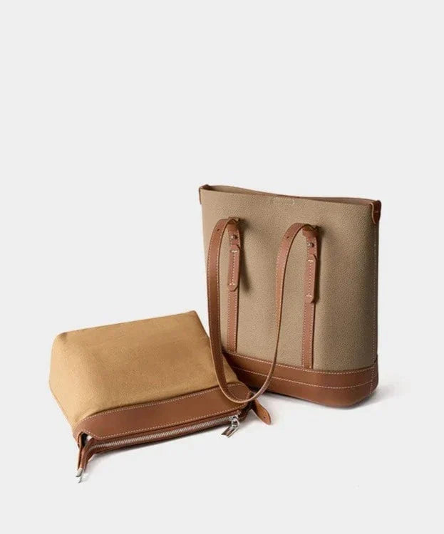 Sac fourre-tout femme en cuir, 28 x 25 cm, avec bandoulière