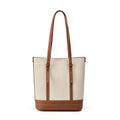 Sac fourre-tout femme en cuir, 28 x 25 cm, avec bandoulière, beige