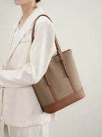 Sac fourre-tout femme en cuir, 28 x 25 cm, avec bandoulière
