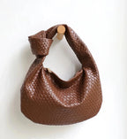 Sac hobo femme en similicuir aspect tressé, fermeture zippée