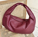 Sac hobo tressé femme à anse souple, fermeture zippée