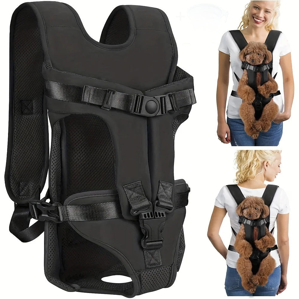 Sac de transport chien 2 en 1, ventral ou dos, imperméable