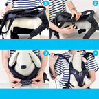 Sac de transport chien 2 en 1, ventral ou dos, imperméable