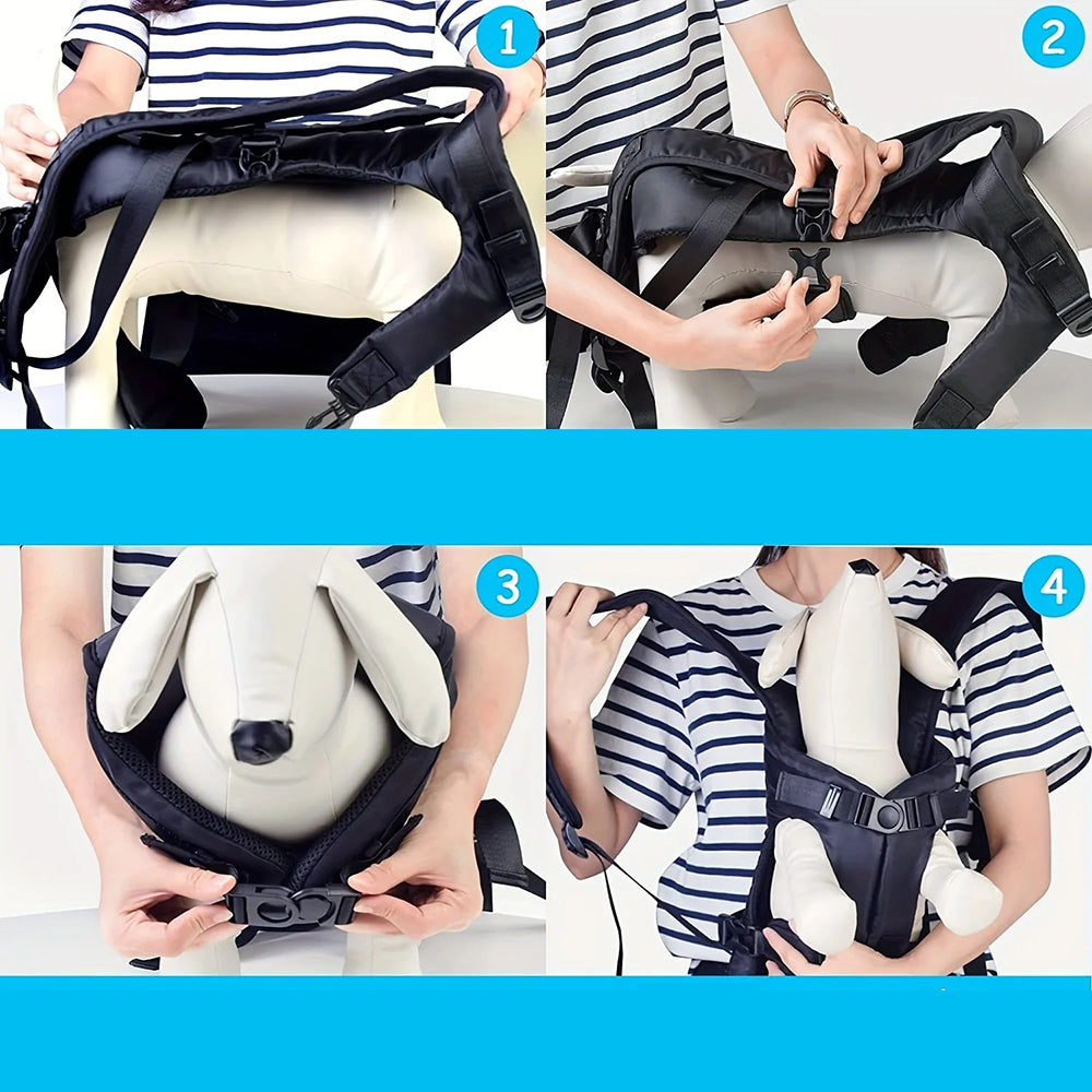 Sac de transport chien 2 en 1, ventral ou dos, imperméable