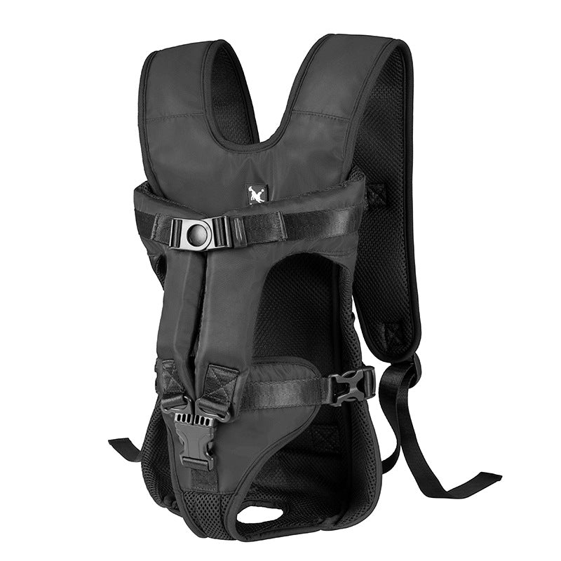Sac de transport chien 2 en 1, ventral ou dos, imperméable, noir