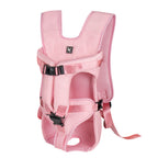 Sac de transport chien 2 en 1, ventral ou dos, imperméable, rose