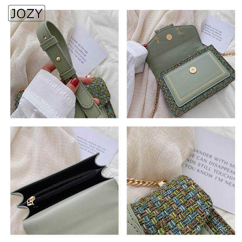 Petit sac bandoulière femme à maillons dorés et rabat aimanté