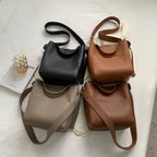 Sac seau femme en similicuir, porté main, épaule ou croisé